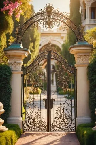 gated,garden door,gates,rosecliff,ritzau,front gate,palladianism,entrances,rose garden,entrada,iron gate,secret garden of venus,villa d'este,gardens,rose arch,montecarlo,entranceway,gateway,entranceways,arcadia,Illustration,Realistic Fantasy,Realistic Fantasy 02