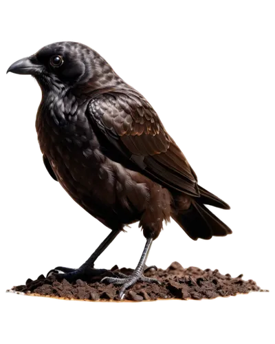 Fresh crow poop, brownish-black color, irregular shape, glossy surface, detailed texture, solo, close-up shot, shallow depth of field, warm lighting, high contrast, realistic rendering, PNG with trans