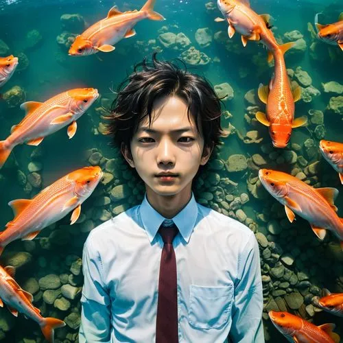 school of fish,kento,underwater background,takeru,daiki,akanishi,kamenashi,photo session in the aquatic studio,fish in water,hawkfish,goldfish,dongjin,yukihiro,shinpei,kame,under the sea,gold fish,kame sennin,shintaro,fishkind,Photography,Artistic Photography,Artistic Photography 14