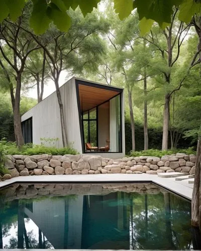 cube house,forest house,house in the forest,pool house,summer house,cubic house,Photography,General,Realistic