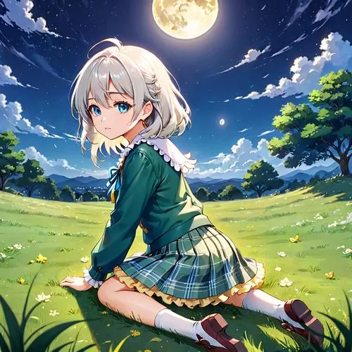 sakuya,piko,moon and star background,sachiko,sayo,kururi,Anime,Anime,Realistic