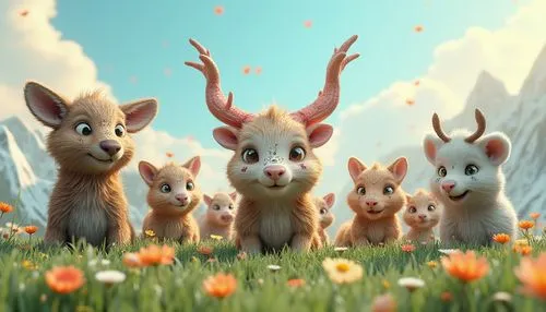 disneynature,lagomorphs,animal film,rabbit family,aardvarks,jackalopes,Unique,3D,3D Character