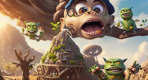 a village of orks,ogre,wall,cartoon forest,aaa,scandia gnomes,madagascar,children's background,thumb cinema,gooseberry family,apple mountain,cgi,skylander giants,animated cartoon,the ugly swamp,goblin