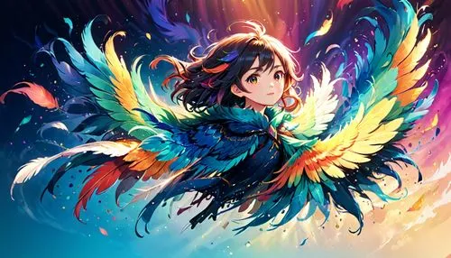 pheonix,seraphim,color feathers,seraph,chrysis,uniphoenix,fire angel,winged heart,phoenixes,phoenix,wings,angel wing,bird of paradise,valkyrie,featherlike,winged,harpy,angelfire,feathers bird,feathers,Anime,Anime,Realistic