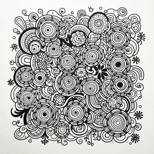 zentangle by keith haring,an illustration made with a black and white pen,mandala flower drawing,mandala drawing,mandala flower illustration,mandala illustration,flower line art,mandala loops,Unique,D