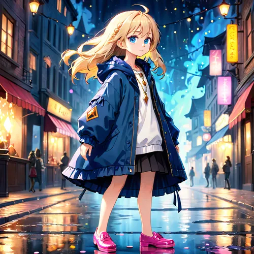 violet evergarden,tsumugi kotobuki k-on,anime japanese clothing,harajuku,walking in the rain,rainy,parka,little girl with umbrella,heavy object,anime girl,kayano,raincoat,in the rain,alice,lux,darjeeling,shibuya,anime cartoon,vocaloid,naginatajutsu,Anime,Anime,General