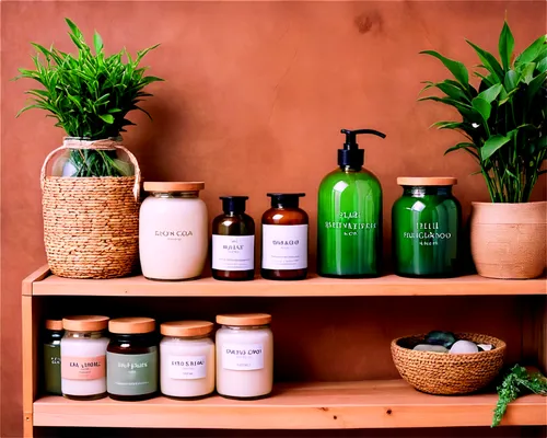 apothecary,naturopathy,lavander products,natural cosmetics,bottles of essential oils,product display,soap shop,wooden shelf,health products,mason jars,ayurveda,spa items,glass containers,body care,toiletries,jars,plant pots,amazonian oils,house plants,natural product,Illustration,Retro,Retro 06