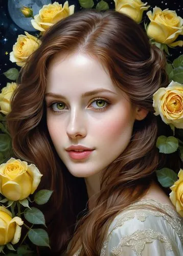 yellow rose background,yellow rose,gold yellow rose,yellow roses,yellow orange rose,red-yellow rose,romantic portrait,romantic rose,hedge rose,girl in flowers,yellow rose on red bench,rose flower illustration,beautiful girl with flowers,yellow rose on rail,noble roses,landscape rose,yellow sun rose,scent of roses,with roses,bright rose,Illustration,Realistic Fantasy,Realistic Fantasy 16