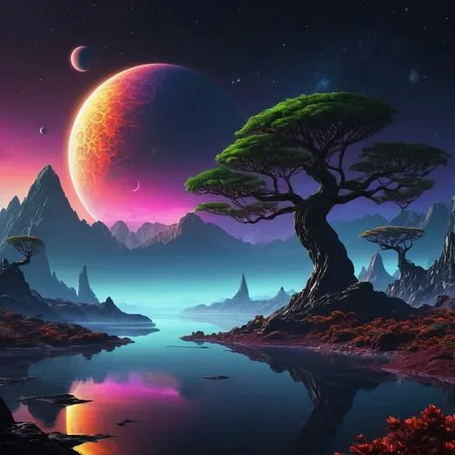 alien planet,fantasy landscape,fantasy picture,lunar landscape,alien world,purple landscape,Conceptual Art,Sci-Fi,Sci-Fi 12