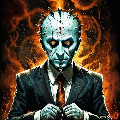 maximilien,nightbreed,mordenkainen,pinhead,zsasz,hellraiser,Illustration,Realistic Fantasy,Realistic Fantasy 33