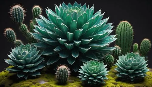  cactuses as Nova zetangle fractals: Create 3D glass sculptures using these Fractals mandelbulb zetangle mandelbrot 8K 3D iridescent liminal Cinema 4D CryEngine deviantart, Duane Hanson , Roberto Bern