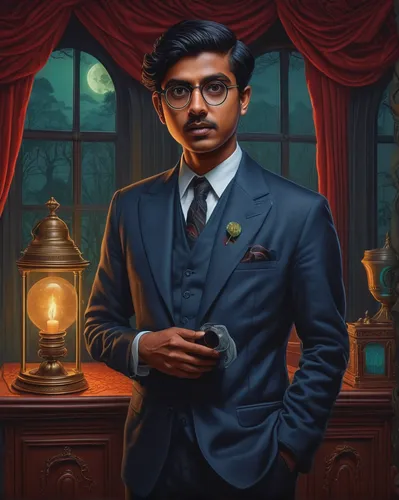 night administrator,custom portrait,librarian,governor,black businessman,rupees,portrait background,gentleman icons,theoretician physician,politician,an investor,watchmaker,administrator,tamilnadu,candlemaker,ceo,engineer,official portrait,founder,artist portrait,Illustration,Retro,Retro 16