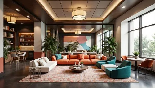 mid century modern,contemporary decor,modern decor,penthouses,interior design,hotel lobby,interior modern design,apartment lounge,interior decoration,interior decor,andaz,lounges,lobby,interiors,midcentury,livingroom,minotti,decor,beverly hills hotel,breakfast room