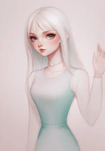 aquamarine,bjd,peignoir,white winter dress,vidalia,kerli,Illustration,Realistic Fantasy,Realistic Fantasy 15