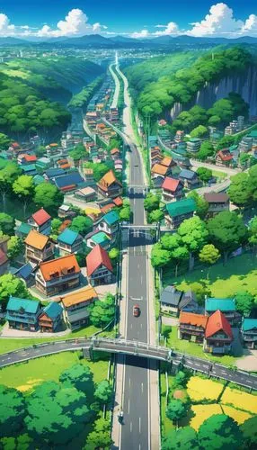 butka,teshima,roads,road,kanto,city highway,ghibli,yazaki,mountain road,hosoda,shinbo,prefecture,kotoko,highway,mountain highway,machico,ekonomou,japan landscape,racing road,cloudstreet,Illustration,Japanese style,Japanese Style 03