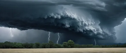 Imagine a screenplay with a repeating pattern of thunderstorms and mysterious occurrences.,a thunderstorm cell,nature's wrath,thunderstorm,thundercloud,thunderclouds,storm clouds,tornado drum,shelf cl