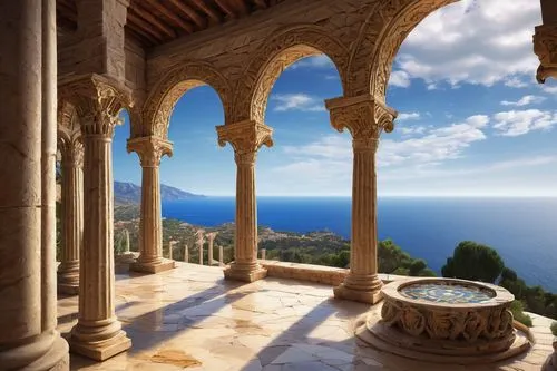 ravello,taormina,mystras,amalfi coast,amalfi,lycian,positano,erice,provencal,montserrat,sicily,mediterranean,windows wallpaper,sicily window,campania,anacapri,sicilia,dorne,the mediterranean sea,loggia,Illustration,Retro,Retro 09