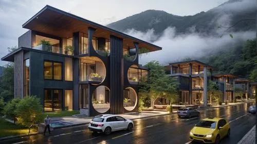 house in mountains,house in the mountains,eco hotel,danyang eight scenic,luxury property,eco-construction,apartment complex,chalet,tigers nest,apartment building,residential,luxury hotel,modern architecture,building valley,cube stilt houses,hanging houses,luxury real estate,residential house,boutique hotel,townhouses