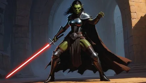 darth talon,maul,jedi,darth maul,undead warlock,dark elf,darth wader,widow,splitting maul,lightsaber,darth vader,caerula,goddess of justice,yoda,grim reaper,rots,vader,angel of death,swordswoman,assassin,Illustration,Realistic Fantasy,Realistic Fantasy 03