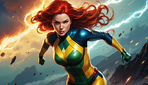 sprint woman,captain marvel,electro,lightning bolt,firestar,x men,x-men,head woman,xmen,marvel comics,aa,starfire,nova,marvels,patrol,superhero background,super heroine,cleanup,thunderbolt,aquaman