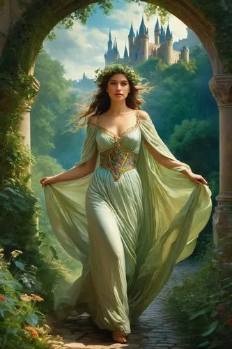 fantasy picture,celtic woman,fantasy art,fantasy woman,fantasy portrait,frigga,margaery,faerie,celtic queen,faires,fairy tale character,margairaz,faery,the enchantress,heroic fantasy,rapunzel,arwen,guinevere,fairy queen,beleriand,Conceptual Art,Fantasy,Fantasy 05