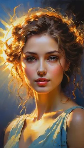 mystical portrait of a girl,world digital painting,fantasy portrait,sundancer,margairaz,sun,luminous,portrait background,digital art,sol,diwata,digital painting,sunburst background,romantic portrait,fantasy picture,solar,fantasy art,thyatira,hypatia,virgo,Conceptual Art,Oil color,Oil Color 09