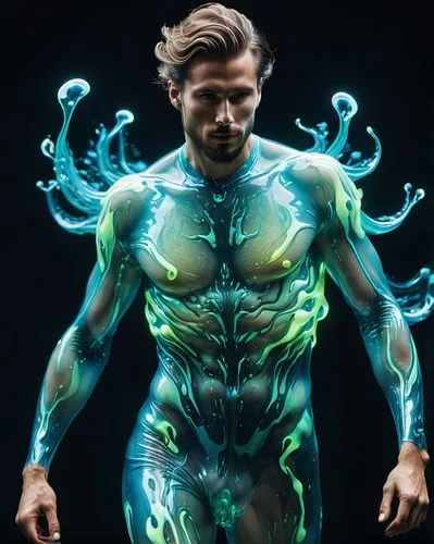 neon body painting,aquaman,bodypainting,bodypaint,electro,body painting,cyborg,3d man,bioluminescence,merman,sea man,body art,poseidon,dr. manhattan,nerve,glow in the dark paint,iceman,human torch,electrified,drawing with light,Photography,Artistic Photography,Artistic Photography 03