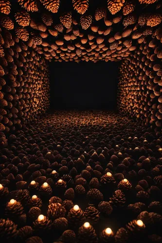 catacombs,mandelbulb,mushroom landscape,wine cellar,cinema 4d,lava cave,charcoal kiln,trypophobia,tealight,acorn cluster,cellar,lava balls,buddhist hell,3d render,vaulted cellar,brick-kiln,render,chamber,hall of the fallen,lamellar mushrooms,Photography,Artistic Photography,Artistic Photography 10