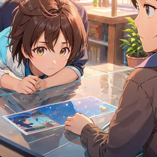 kumiko,makoto,euphonious,children studying,niijima,girl studying,kamille,table artist,haru,examining,shigure,suzumiya,hokusai,onsen,game illustration,underwater background,tomoharu,aquariums,card game