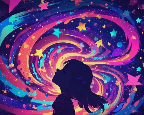 galaxy,fairy galaxy,colorful stars,colorful spiral,nebula,spiral background,unicorn background,colorful background,space,universe,space art,cosmos,scroll wallpaper,falling stars,astral traveler,cosmic,rainbow and stars,cosmic flower,silhouette art,vapor,Conceptual Art,Oil color,Oil Color 23