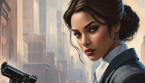 spy,spy visual,woman holding gun,agent,secret agent,girl with gun,girl with a gun,vesper,sci fiction illustration,agent 13,special agent,businesswoman,female doctor,femme fatale,business woman,rosa ' amber cover,policewoman,spy camera,solo,private investigator,Conceptual Art,Fantasy,Fantasy 13