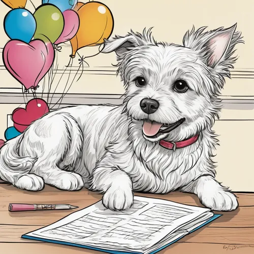 dog illustration,dog drawing,coloring pages,coloring page,coloring pages kids,cairn terrier,coloring book for adults,coloring for adults,west highland white terrier,dog cartoon,coloring picture,old english terrier,scrapbook clip art,dog line art,norfolk terrier,maltepoo,english white terrier,norwich terrier,birthday card,working terrier,Illustration,American Style,American Style 13