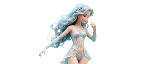 ice queen,3d figure,the snow queen,ice princess,gradient mesh,winterblueher,merfolk,blue enchantress,virgo,suit of the snow maiden,dryad,angel figure,doll figure,3d model,designer dolls,glacial,game figure,3d rendered,crystalline,christmas figure,Unique,3D,Garage Kits