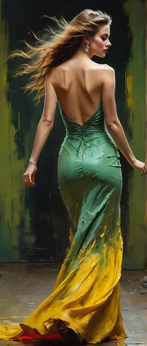 flamenco,girl in a long dress from the back,girl in a long dress,world digital painting,girl walking away,woman playing,sprint woman,dancer,woman walking,digital painting,bodypainting,dance with canvases,hand digital painting,salsa dance,latin dance,oil painting,belly dance,dance,italian painter,art painting,Photography,General,Fantasy