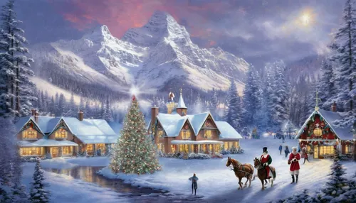 christmas landscape,winter village,christmas scene,christmas snowy background,christmas town,aurora village,alpine village,christmas village,north pole,snow scene,christmas caravan,nativity village,mountain village,winter background,christmasbackground,watercolor christmas background,sleigh ride,christmas house,ski resort,mountain settlement,Photography,Artistic Photography,Artistic Photography 07