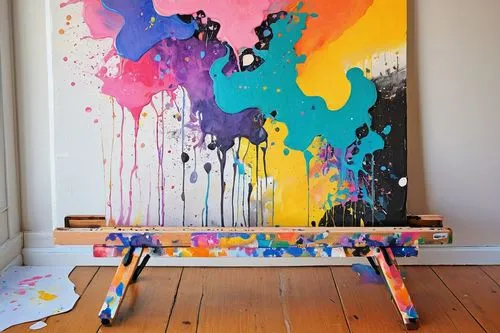 paint splatter,easel,art painting,graffiti splatter,paint tubes,table artist,abstract painting,crayon frame,easels,abstract cartoon art,guitar easel,nielly,dance with canvases,meticulous painting,painter,fabric painting,paint pallet,thick paint,dream art,to paint,Illustration,Paper based,Paper Based 19