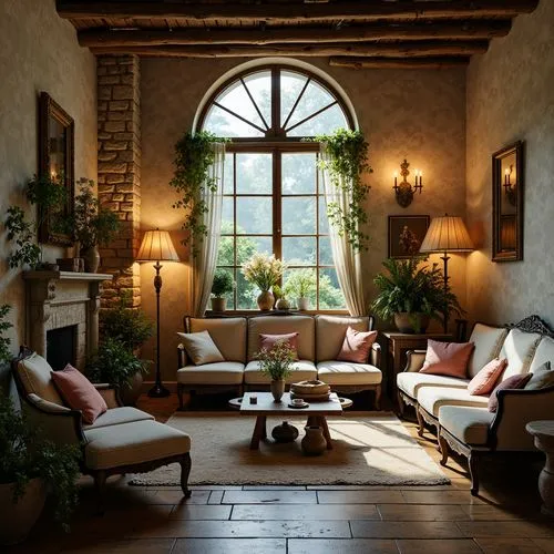 sitting room,living room,interior decor,home interior,beautiful home,interiors,provencal life,livingroom,house plants,loft,great room,houseplants,sunroom,interior design,patio,french windows,provencal,conservatory,alcove,showhouse