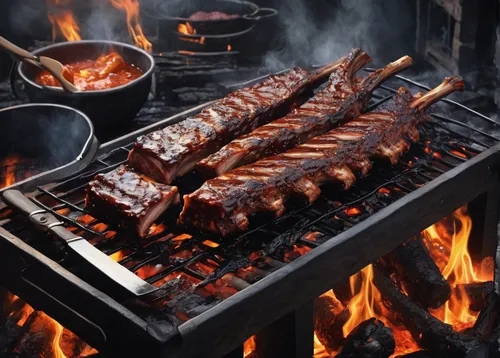 Compose a heartwarming poem describing the aroma of sizzling barbecued ribs on a sunny afternoon.,barbecued pork ribs,barbecue grill,barbeque grill,barbeque,pork barbecue,beef ribs,barbecue,barbecue t