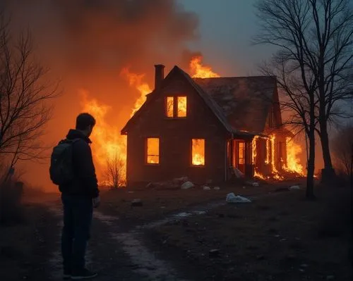 crewdson,burning house,house fire,friedkin,the haunted house,tarkovsky