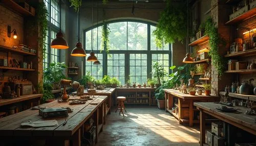 herbology,apothecary,kitchen interior,kitchen shop,the kitchen,kitchen,bellocq,chefs kitchen,greenhouse,pantry,tile kitchen,breakfast room,vintage kitchen,victorian kitchen,big kitchen,botanica,indoor,kitchen garden,rustic aesthetic,dining room,Photography,General,Realistic