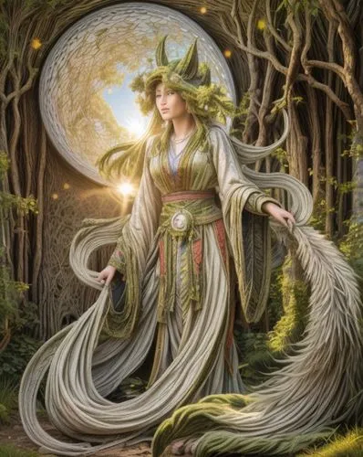 faerie,faery,sorceress,the enchantress,dryad,spring equinox,fairy queen,fantasy picture,fantasy art,druids,celtic queen,priestess,mother earth,shamanism,fairy tale character,rusalka,shamanic,druid,fan