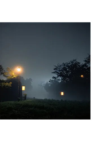 foggy landscape,dense fog,night scene,night photograph,early fog,night image,mist,ground fog,night photography,evening atmosphere,fog,dark park,veil fog,emission fog,fog banks,high fog,nocturnes,the fog,nightlight,security lighting,Illustration,Japanese style,Japanese Style 09