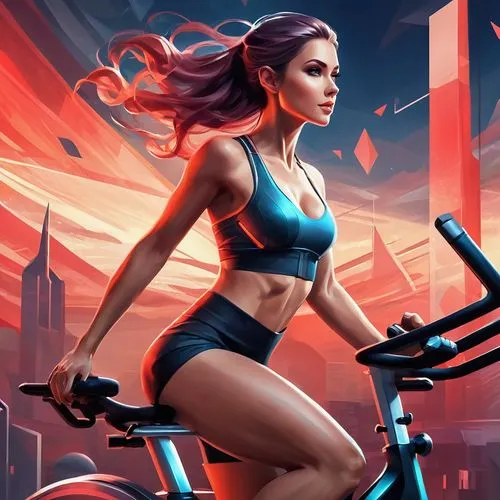 woman bicycle,cycling,bicycle,bicyclist,biking,workout icons,Illustration,Realistic Fantasy,Realistic Fantasy 01