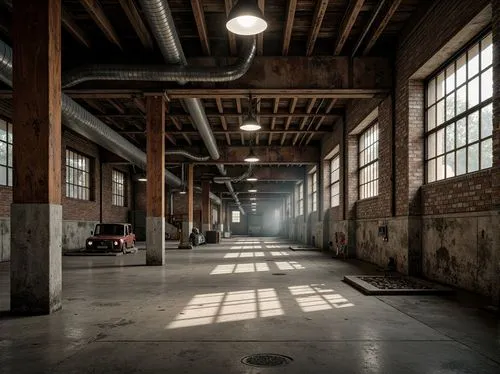 factory hall,industrial hall,dogpatch,warehouse,warehouses,brickyards,railyards,freight depot,empty interior,brickworks,empty factory,loading dock,interior view,hudson yard,lofts,locomotive shed,old factory building,old factory,lubitel 2,interior