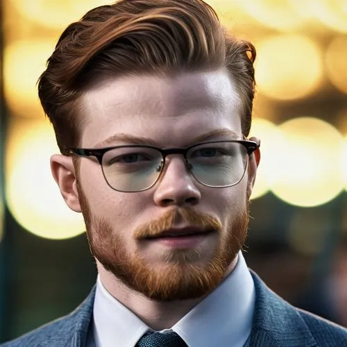 Cameron Monaghan with beard and glasses as businessman,gingrichian,paulsson,ginger rodgers,lipstadt,gingerich,martyn,redbeard,magnussen,gunnar,gingrey,gingold,oscarsson,ranga,conor,eoin,debonair,karyo