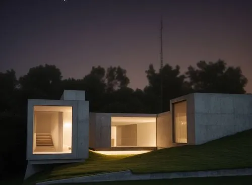 MODERN  HOUSE CITY  MAINTAIN VOLUMETRY AND FORMS GROUND GRASS FIRST PLANE,siza,cubic house,corbu,luminosa,columbarium,archidaily,cube house,associati,moneo,vivienda,zumthor,concrete blocks,crematoria,