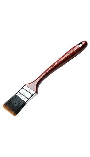 Paintbrush, artistic tool, wooden handle, soft bristles, various colors, watercolor style, detailed texture, metal ferrule, ergonomic grip, studio setting, warm lighting, shallow depth of field, 3/4 c