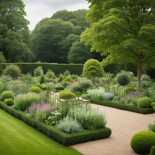 Craft an elegant garden show in a serene countryside setting.,flower borders,english garden,landscape designers sydney,gardens,green garden,herbaceous,ornamental shrubs,towards the garden,green border