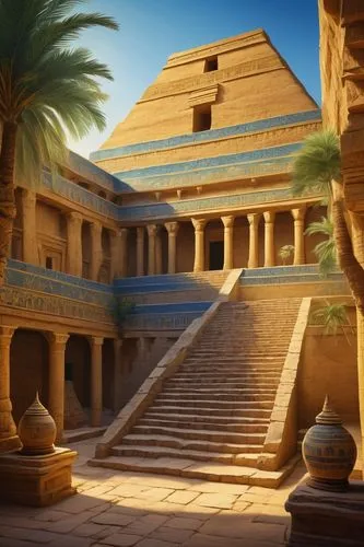 egyptian temple,sakkara,karnak,ancient city,theed,karakas,agrabah,abydos,ziggurat,pharaonic,palace of knossos,qasr,karnak temple,nabataeans,ziggurats,viminacium,ancient egypt,ancient buildings,mesopotamia,ancient house,Illustration,Paper based,Paper Based 21