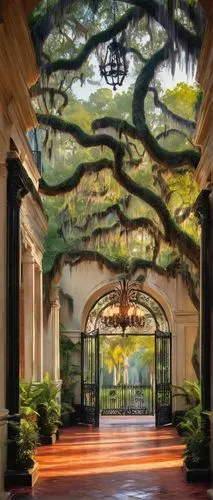 banyan,pergola,cochere,naples botanical garden,wintergarden,mizner,breezeway,entryway,sawgrass,walt disney world,innisbrook,bellingrath gardens,dragon tree,longwood,rosewood tree,woodway,disney world,tree canopy,tree of life,entranceway,Conceptual Art,Oil color,Oil Color 25